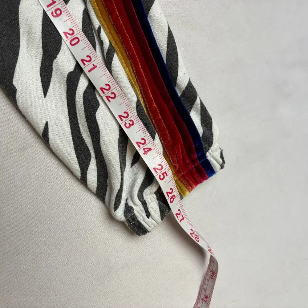 Aviator Nation Classic Zebra Velvet Stripe Hoodie Sweatpants Set Youth 14